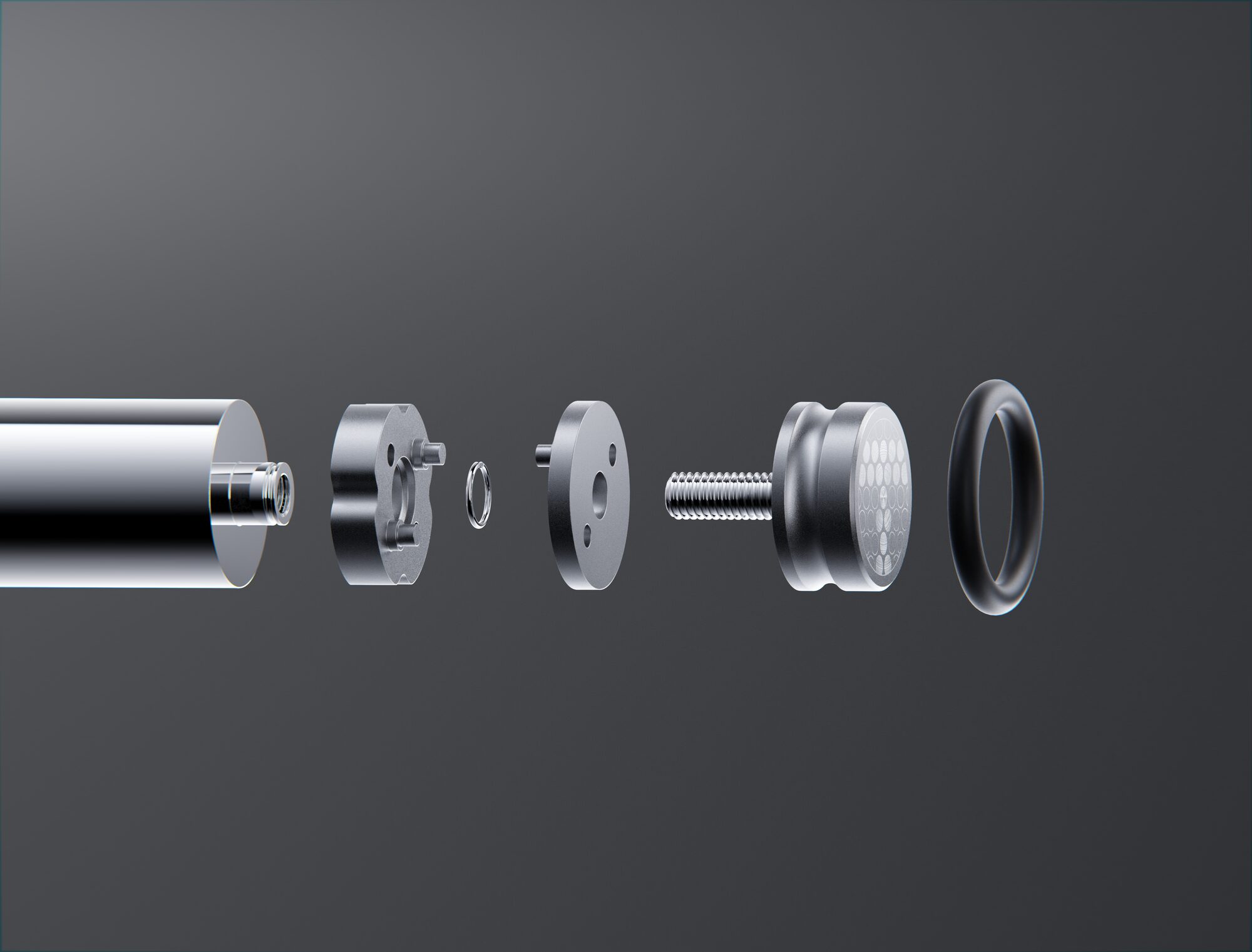 Tesserio — exploded view of the terminal joint