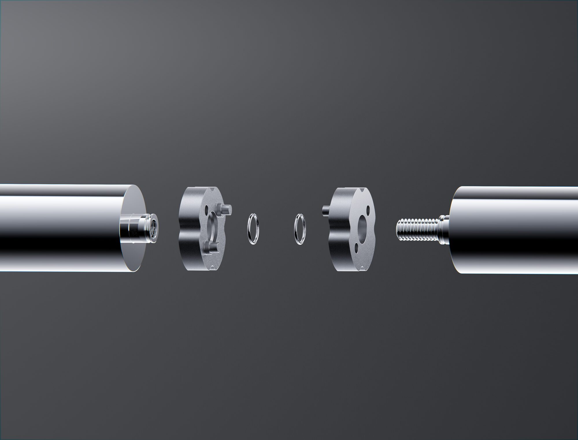Tesserio — exploded view of the connector joint